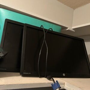 HP Black Matte External Monitor with LED Lighting